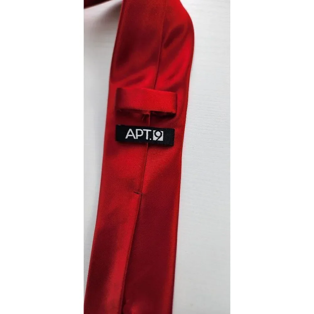Men's Appt 9 Red Satin Tie